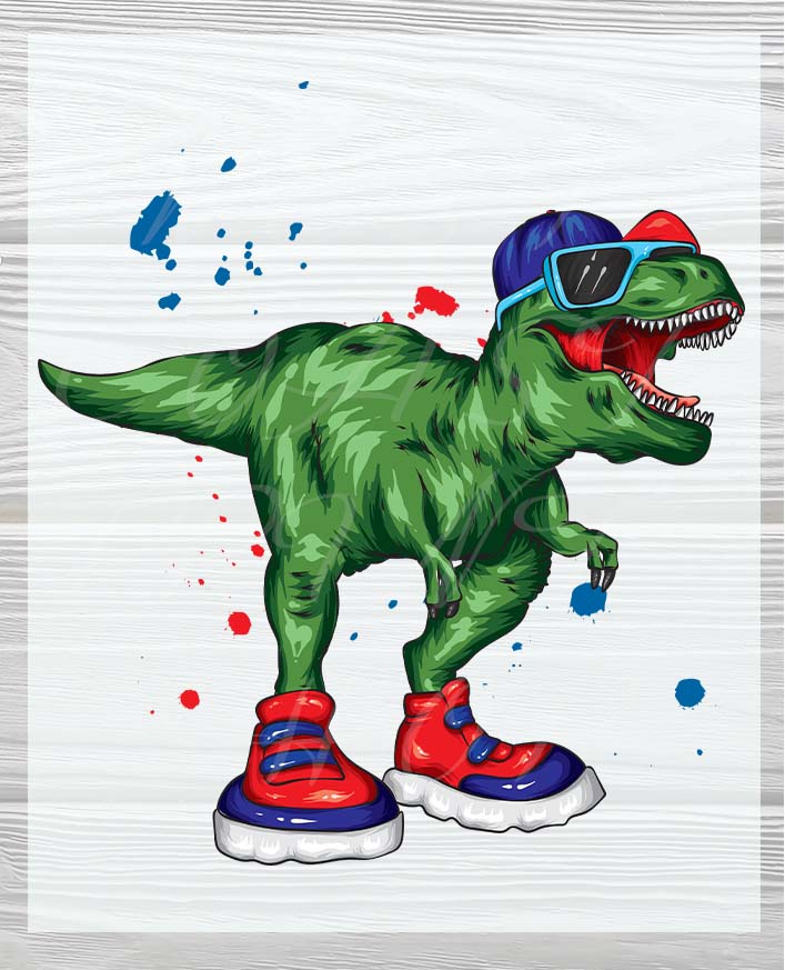 Dino Ready-to-Press DTF Transfers – Dinosaur Full Color Heat Press Transfer