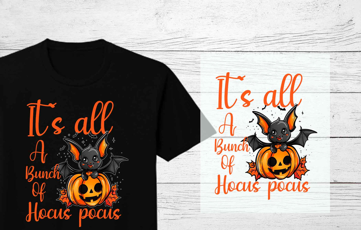 It's all a Bunch of Hocus Pocus | Cute Kids Halloween Ready to press DTF Transfers | Halloween Heat Press Transfers