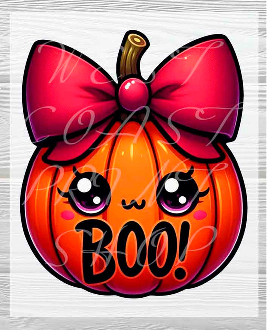 Cute Boo Halloween Ready to Press Transfer | Pumpkins Halloween Ready to press DTF Transfers