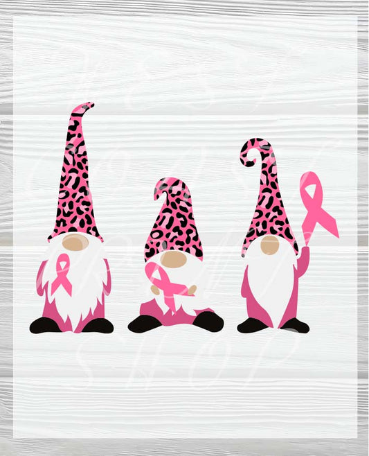 Pink Gnomes | Breast Cancer Awareness DTF Heat Press Transfers