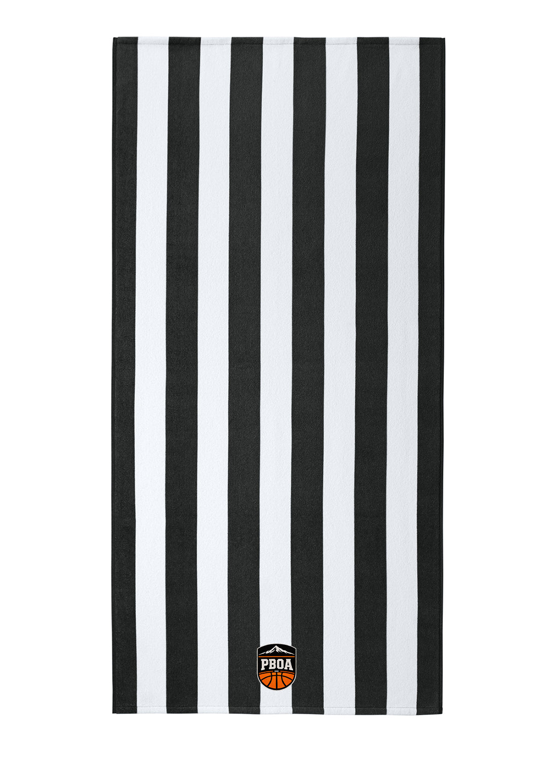 PBOA Stripe Beach Towel Black & White 30"w x 60" l (PT45)