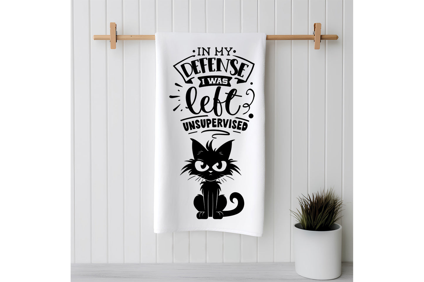 In My Defense I was Left Unsupervised - Sack Flour Kitchen Towels