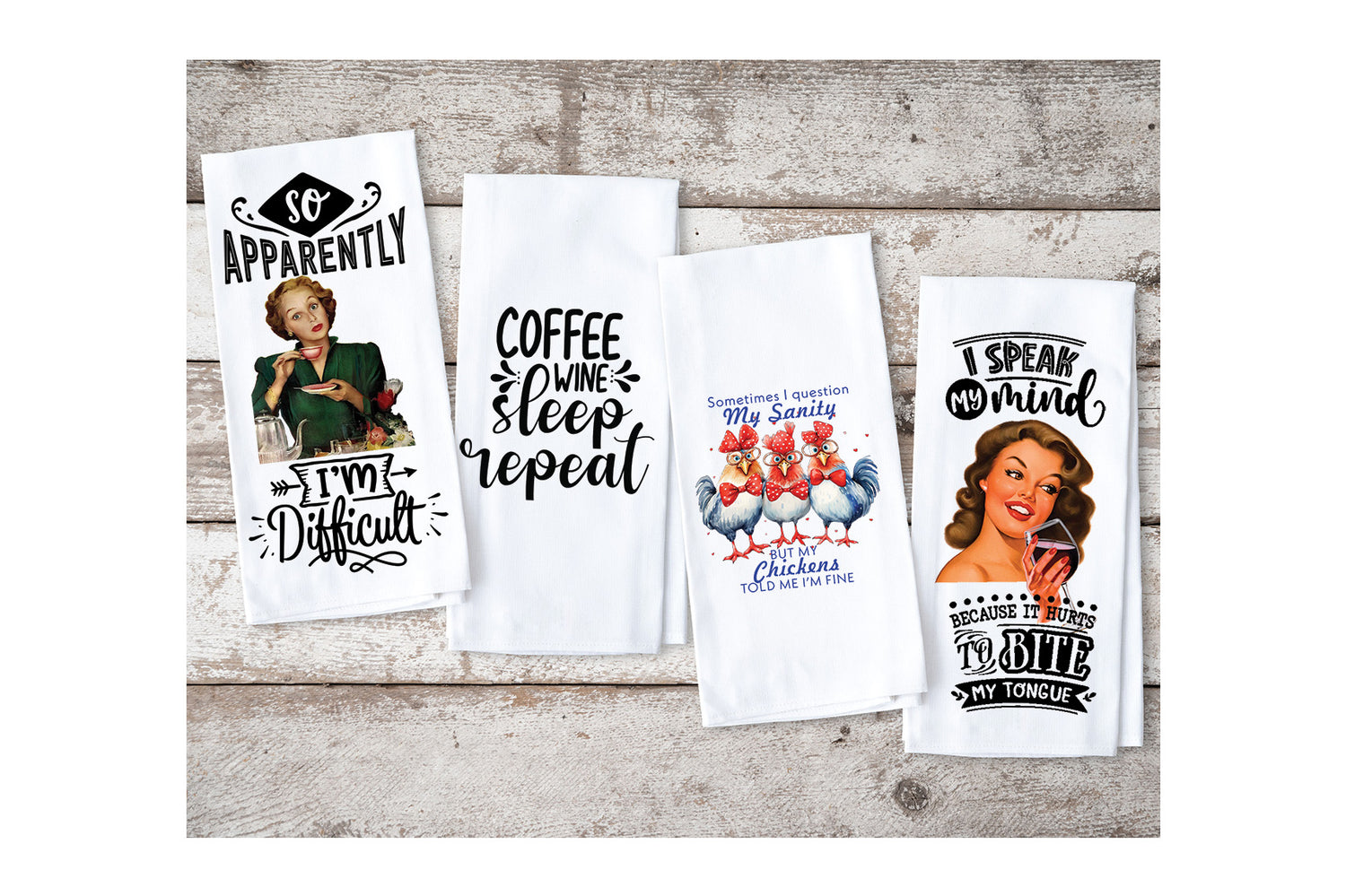 Sack Flour Kitchen Towels Funny and Sometimes Snarky