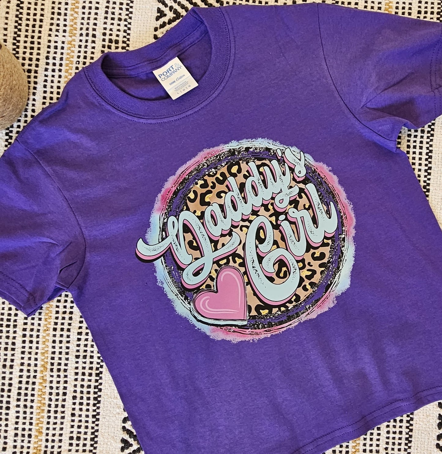 Girl's T-Shirt - Daddy's Girl Tee, Girl's Purple T-Shirt