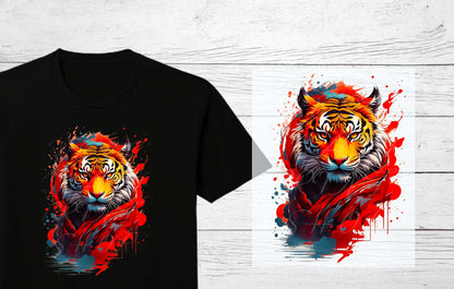 Ready to Press DTF Transfer  | Vibrant Tiger