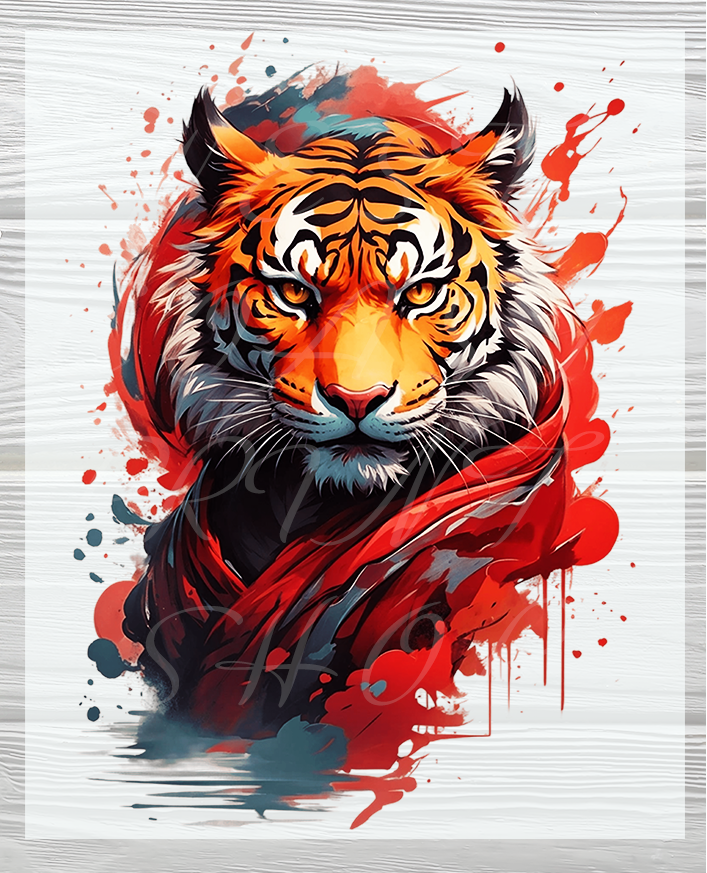 Ready to Press DTF Transfer  | Vibrant Tiger