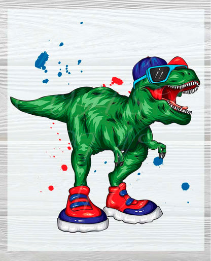 Dino Ready-to-Press DTF Transfers – Dinosaur Full Color Heat Press Transfer