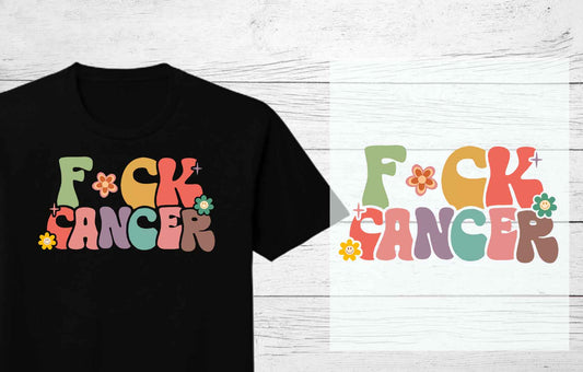F Cancer | Breast Cancer Awareness DTF Heat Press Transfers