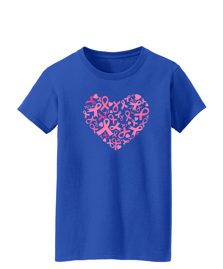 Ladies Breast Cancer Awareness T-Shirt | Pink Ribbons | Pink Heart Breast Cancer Awareness