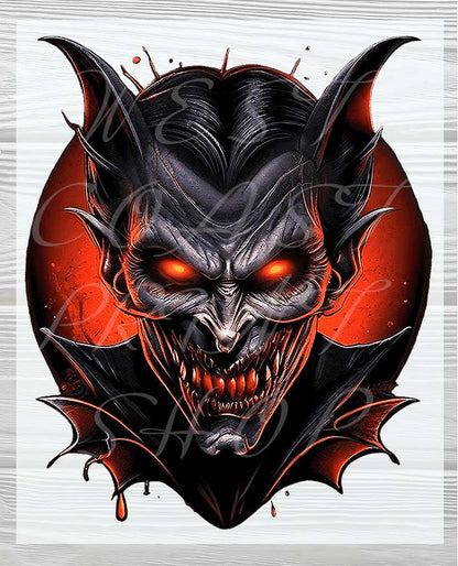 Devil Satan  Halloween Ready to press DTF Designs  | Halloween Heat Press Transfers