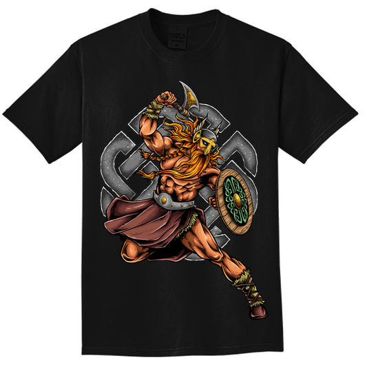 Viking Warrior T-Shirt – Bold Graphic Tee for Men & Boys | Norse Mythology, Battle Design