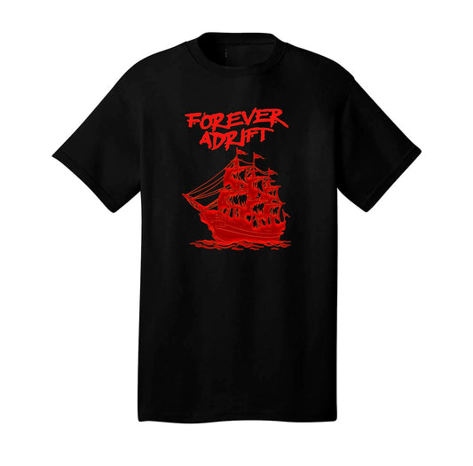 Forever Adrift Pirate Ship Graphic T-Shirt – 100% Cotton Shirt