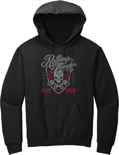 Rolling Thunder Skull Hoodie – Custom Motors Inspired Sweatshirt