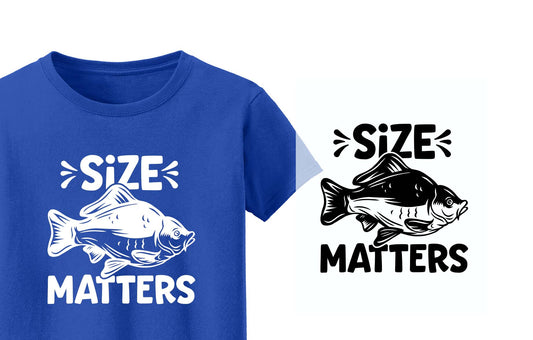 Ready to Press DTF Transfer  | Fishing Size Matters