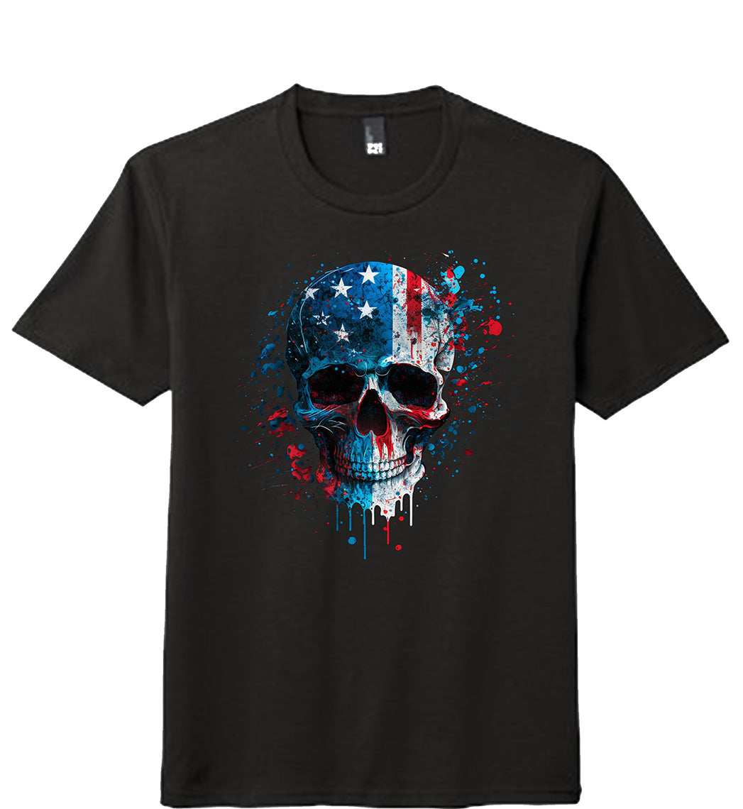 American Flag Skull Tee | Skull T-Shirt