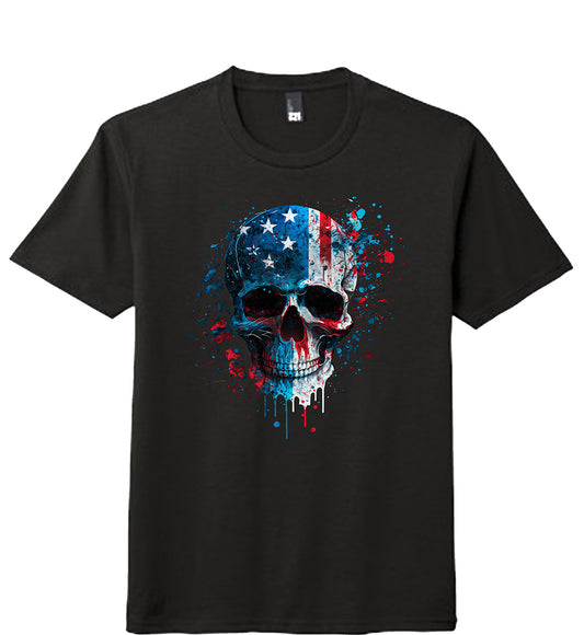American Flag Skull Tee | Skull T-Shirt
