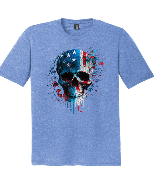 American Flag Skull Tee | Skull T-Shirt