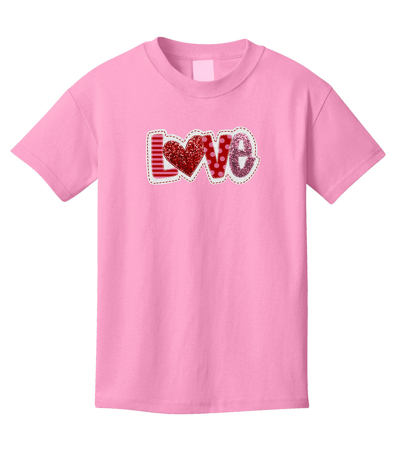 Girls' Cute Valentine T-Shirt - Cupid & Conversation Hearts Graphic Tee