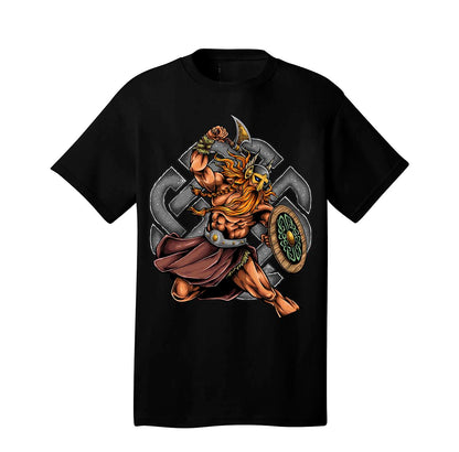 Viking Warrior T-Shirt – Bold Graphic Tee for Men & Boys | Norse Mythology, Battle Design