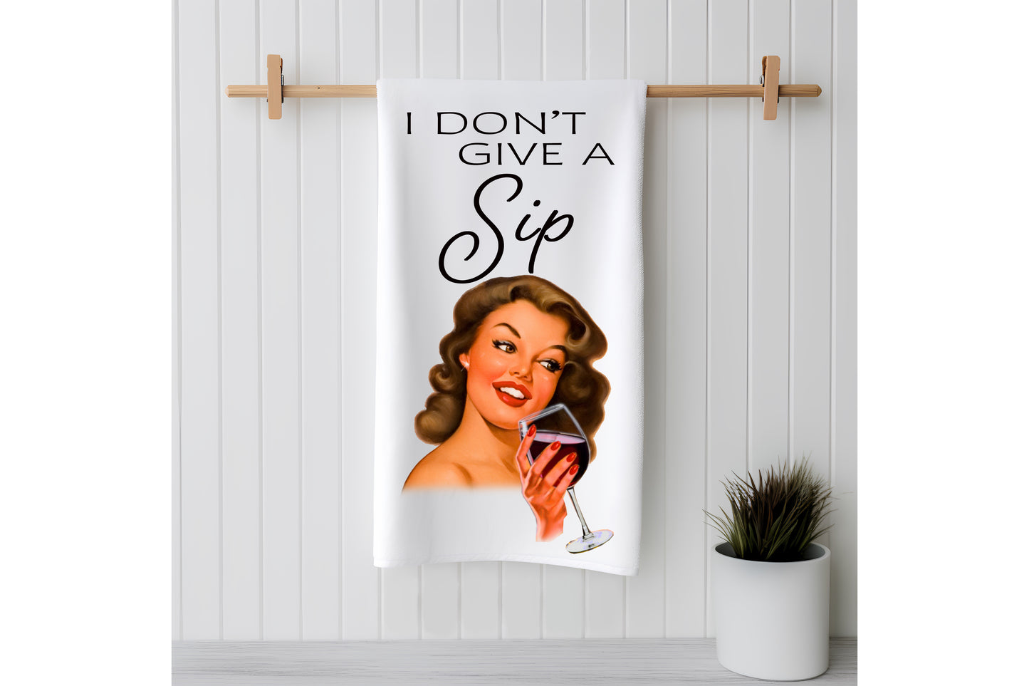 I Don't Give a Sip, Sack Flour Hand Towels, tea towels, kitchen towels