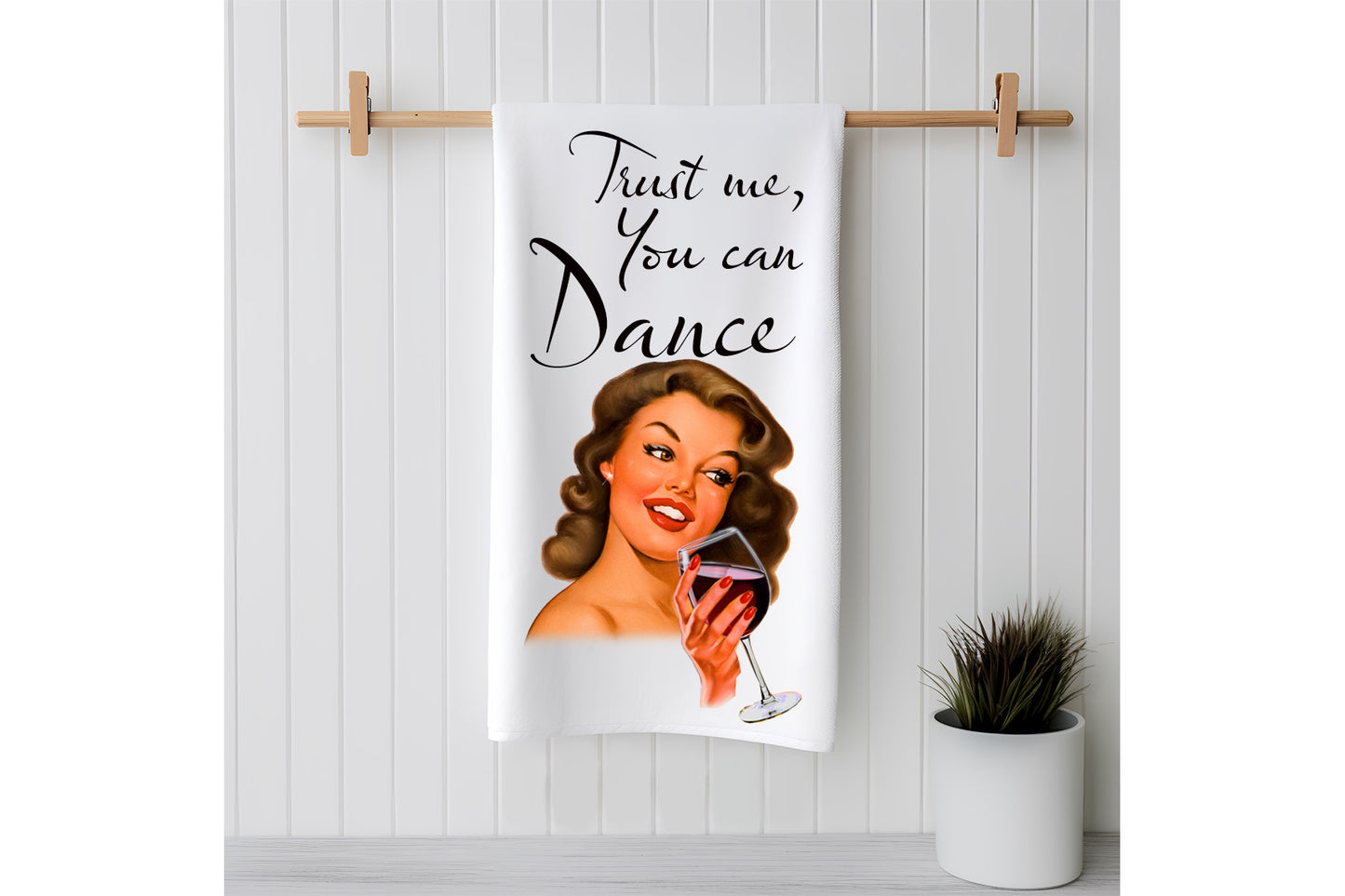 Trust Me, You Can Dance.  Sack Flour Hand Towels, tea towels, kitchen towels