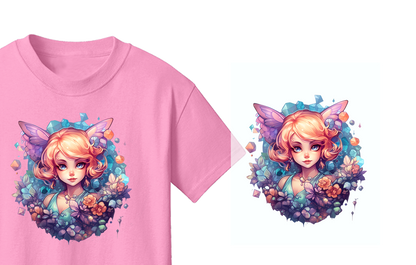 Princess Fairy DTF Heat Press Transfers - Quality Full Color DTF Transfer