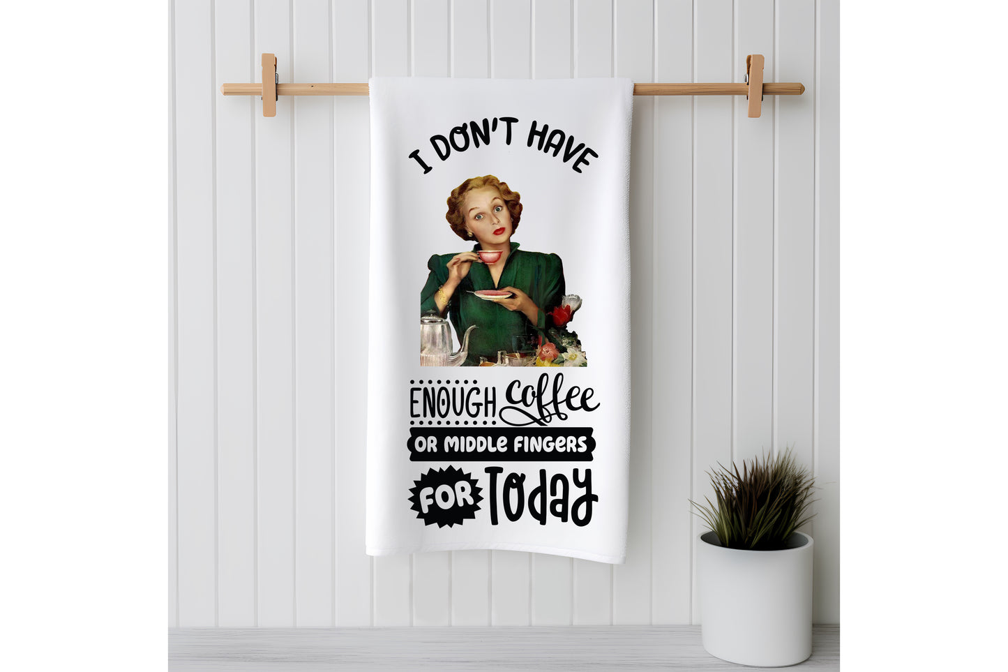 I Don't Have Enough Coffee for This - Funny Snarky Sack Flour Towels